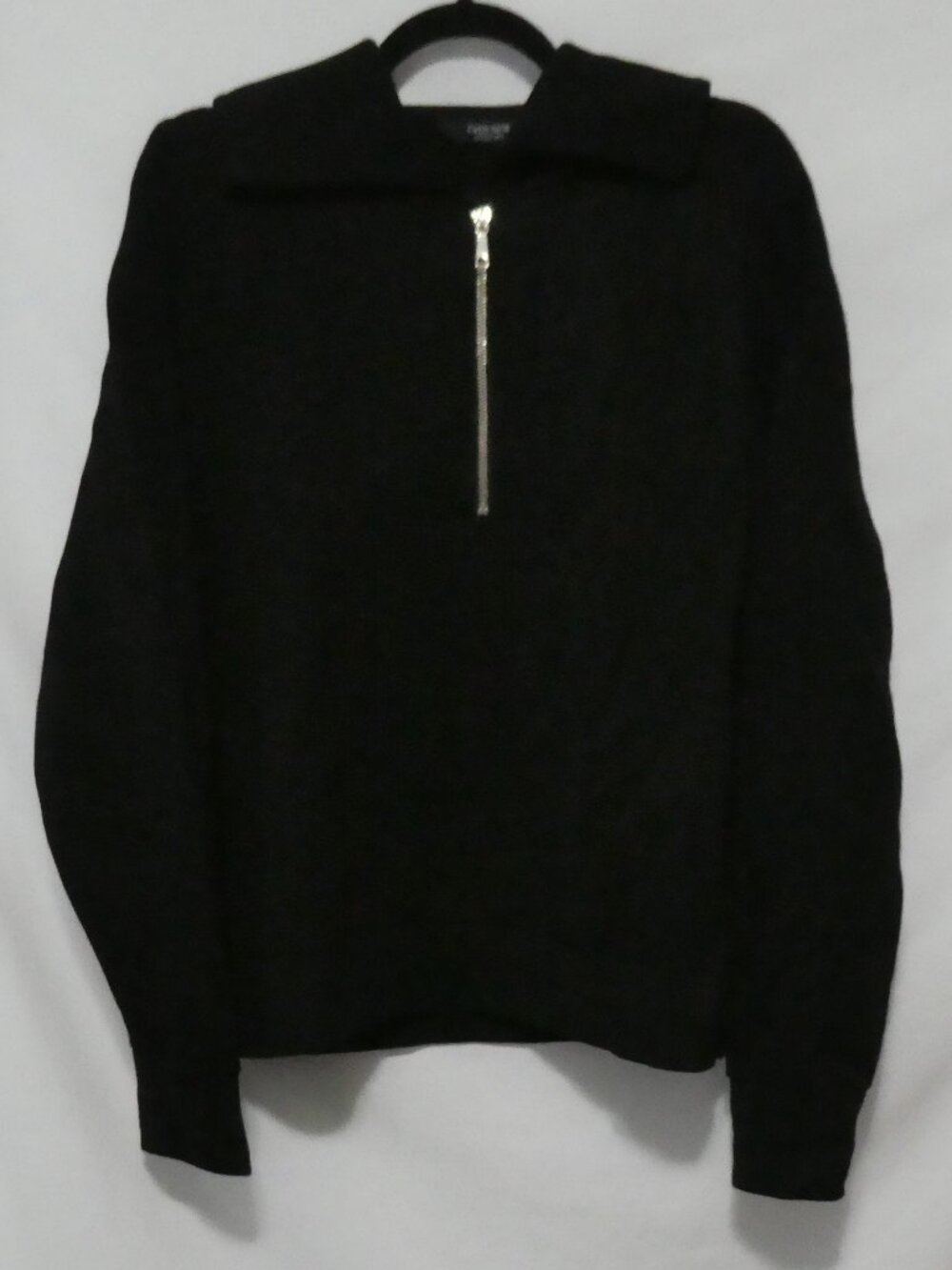 EVER NEW MELBORNE  Black Half Zip Knit Sweater - P2P 22 inches measured